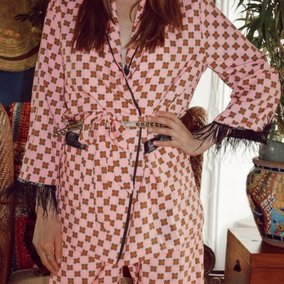 NWT Plaid Feather Spring Vintage Pant Suit Set S:M - Picture 12 of 15